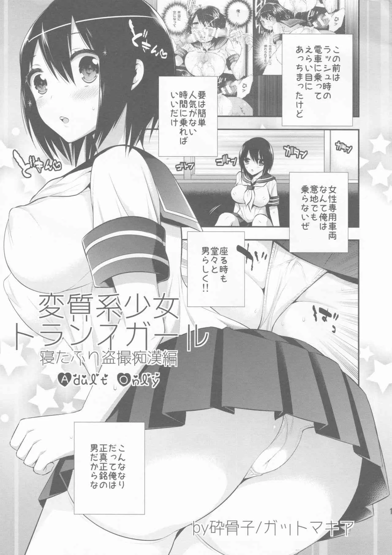 (C87) [ガットマキア (砕骨子)] 変質系少女トランスガール 寝たふり盗撮痴漢編