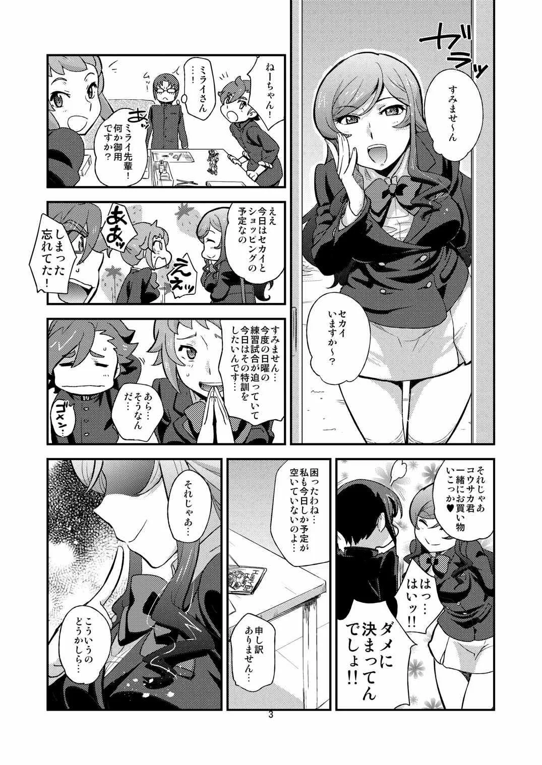 (C87) [とらいふる (行方ふみあき)] トライ!おねショタックス (ガンダムビルドファイターズトライ)_2