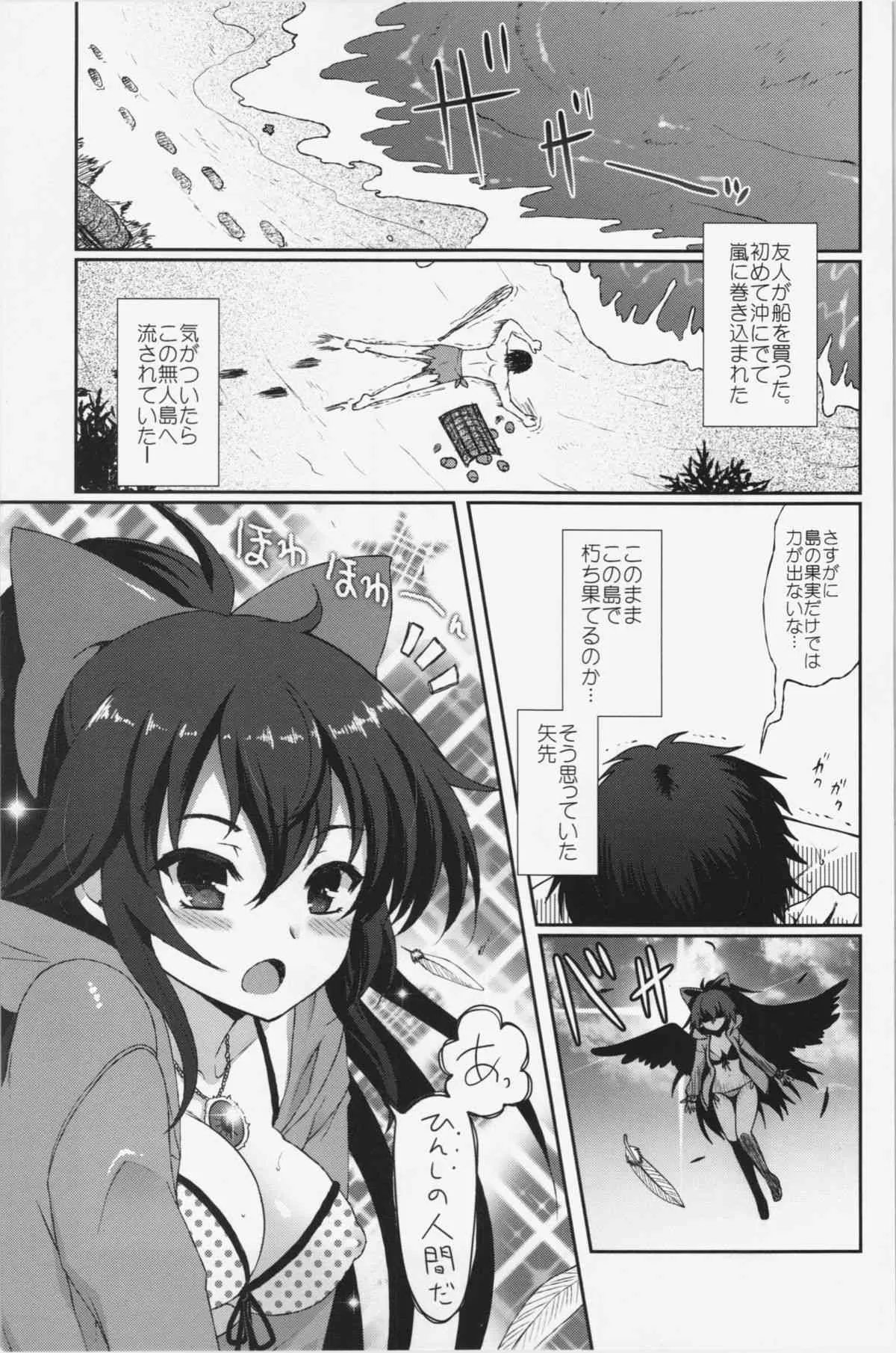 (C85) [くまたんFlash! (はなぉ。)] お空と彼の漂流日記 (東方Project)_2