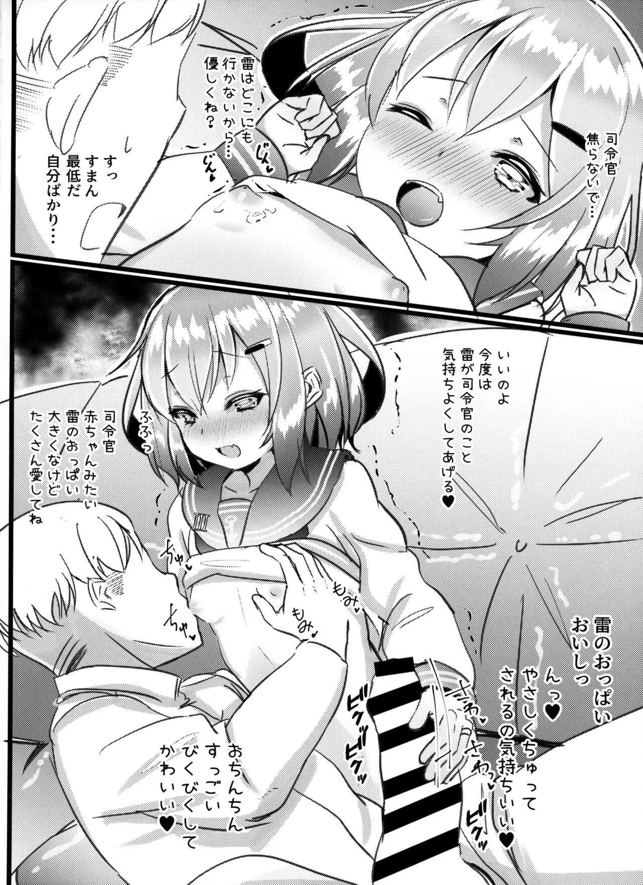 (C97) [なつき屋 (七海夏樹)] 自己肯定感低い提督を蕩かす雷ちゃん本 (艦隊これくしょん -艦これ-)_9