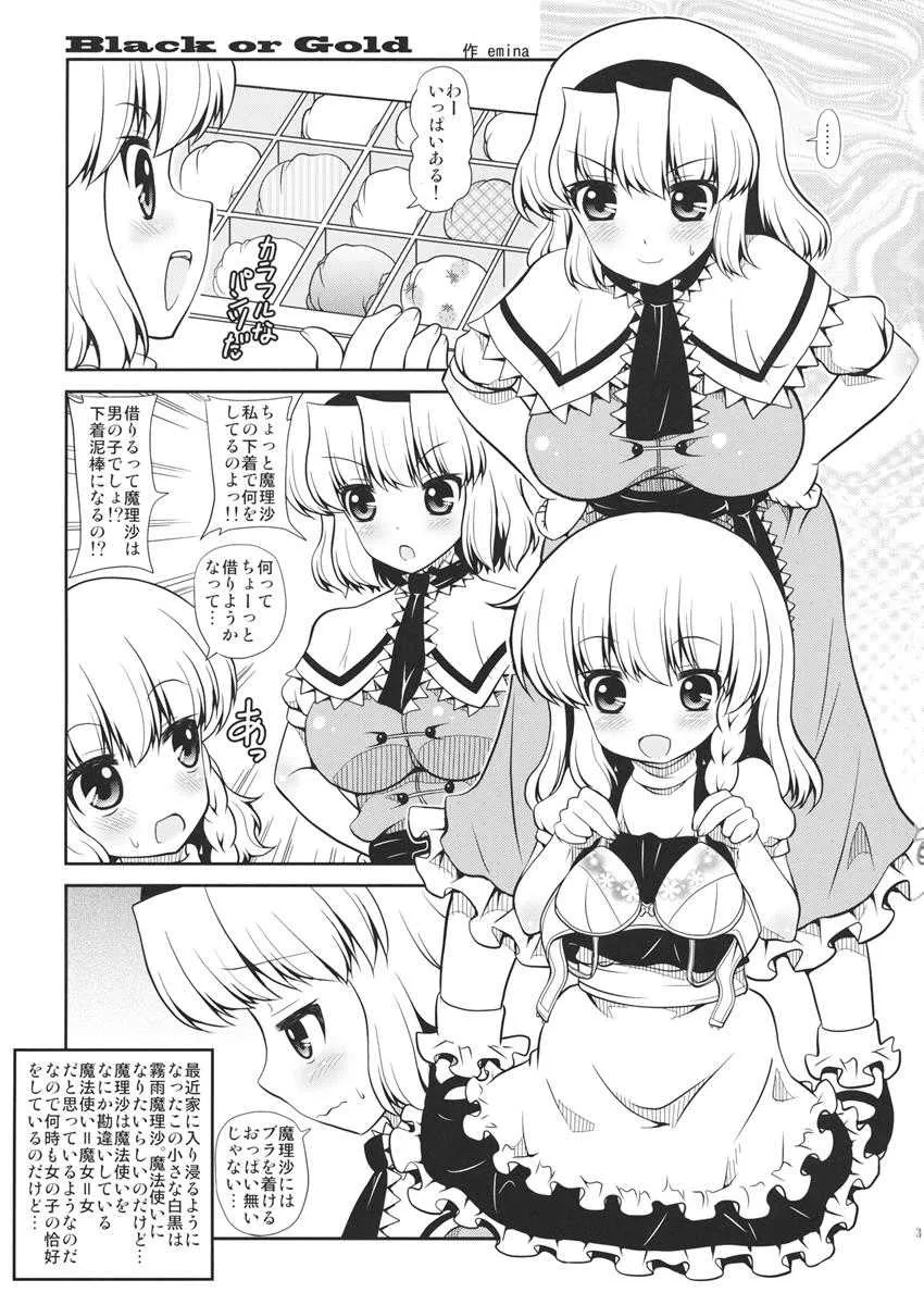 (紅楼夢10) [魔導資料室 (emina、嵐-D-悪鬼羅、佐々木てろん)] Black or Gold (東方Project)_2
