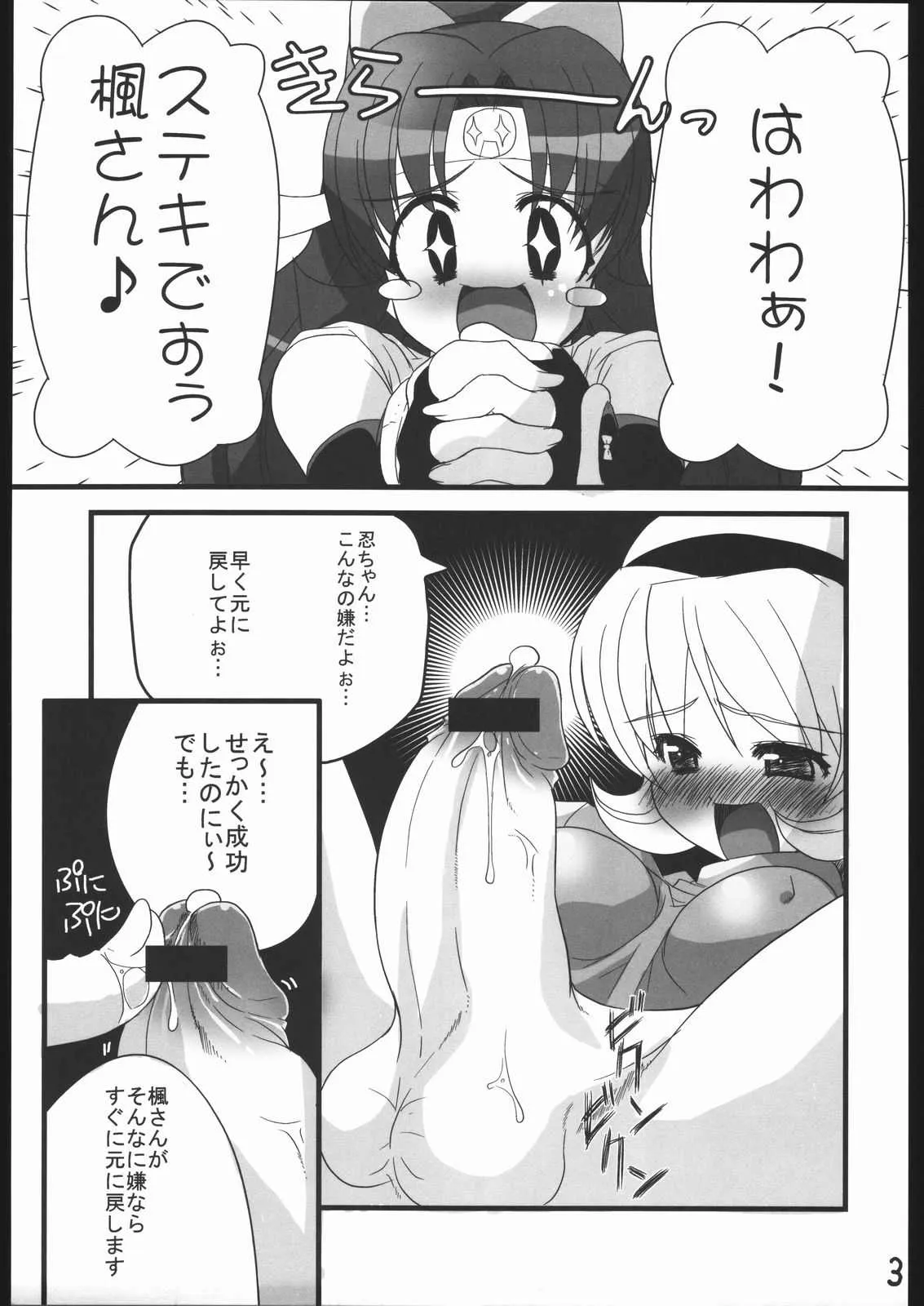 (C67) [Zた袋猫はうす (魚肉ん)] 忍法らんちき騒ぎ! (ニニンがシノブ伝)_4