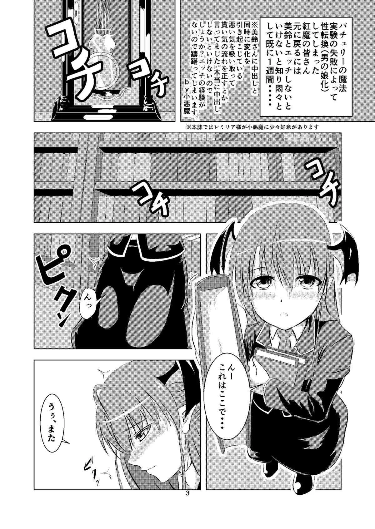 (C87) [ぱんどらぼっくす (箱。)] 幻想男娘紅魔館!レミリア&小悪魔 (東方Project) [見本]_2