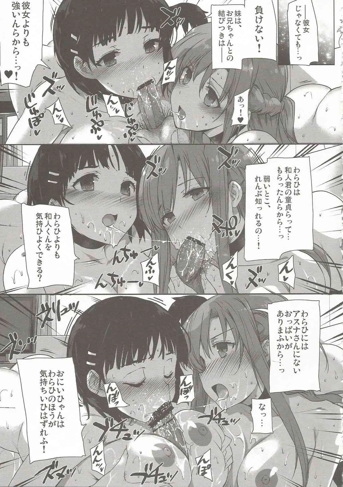 (C84) [バス停シャワー (桂井よしあき)] 淫乱SWORD ART SISTER x LOVER (ソードアート · オンライン)_10