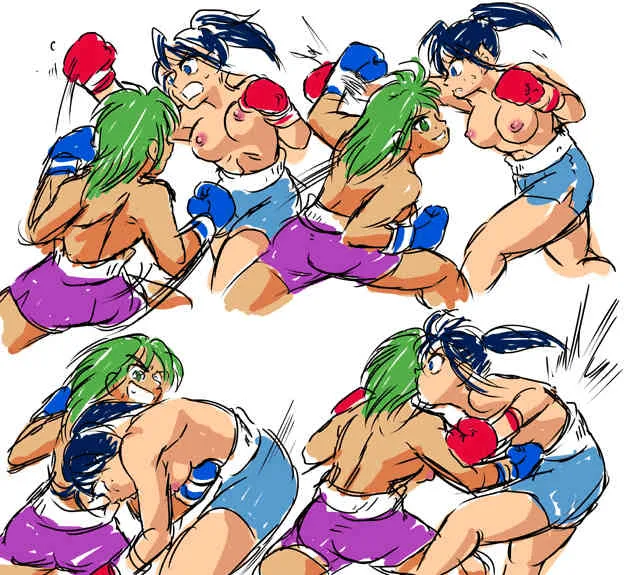 Girl vs Girl Boxing Match 4 by Taiji [CATFIGHT]_5
