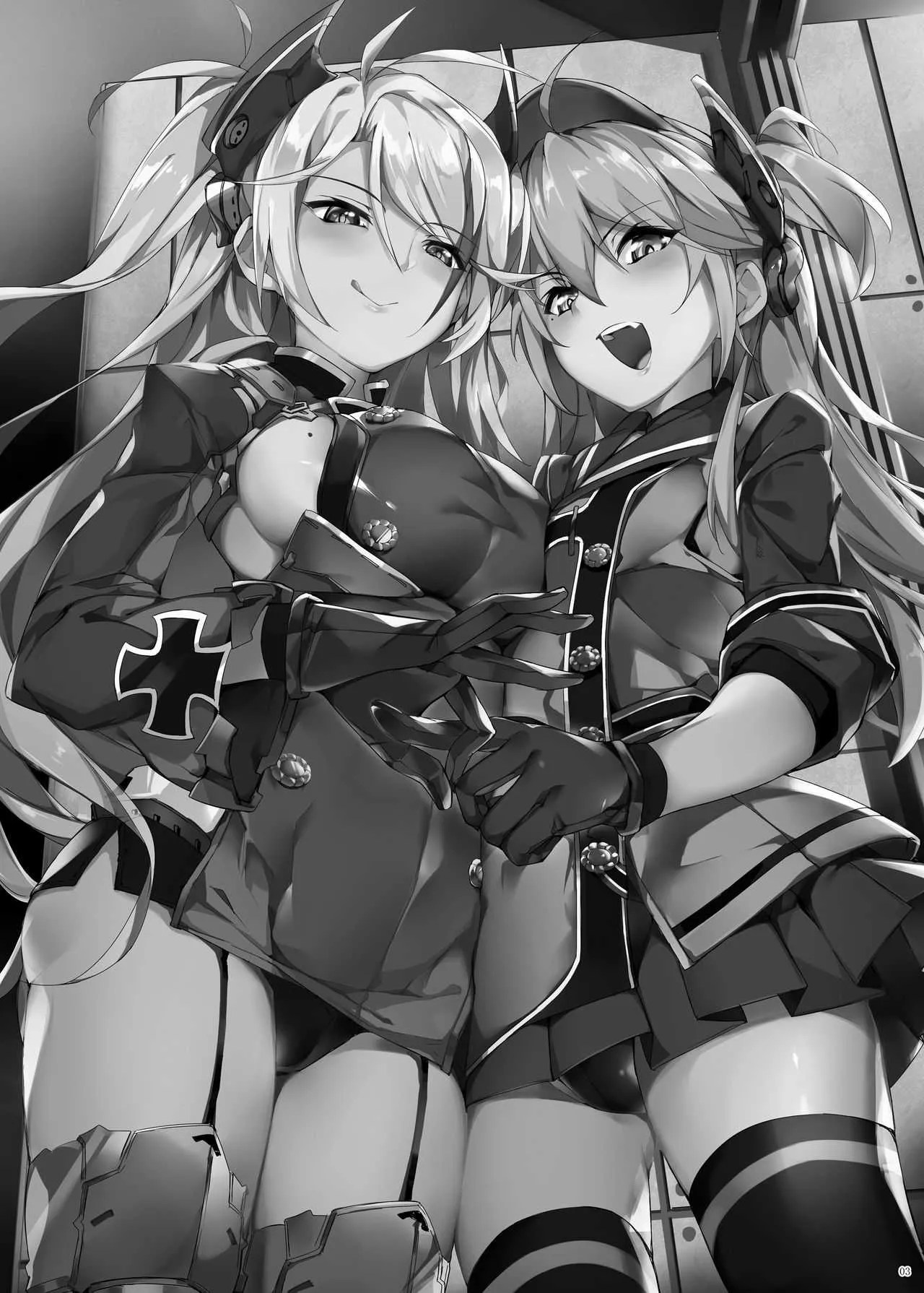 [塩ちょこ (ナハ78)] ヒッパー姉妹のショタ搾精尋問 (アズールレーン) [DL版]_3