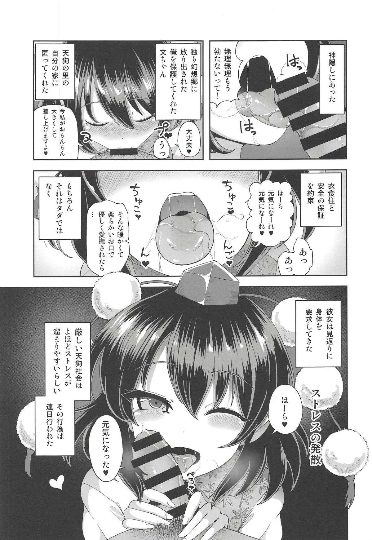 (秋季例大祭5) [ひめぷち亭 (ハマブリッチ)] 射命丸文の淫欲楽園 (東方Project)_2