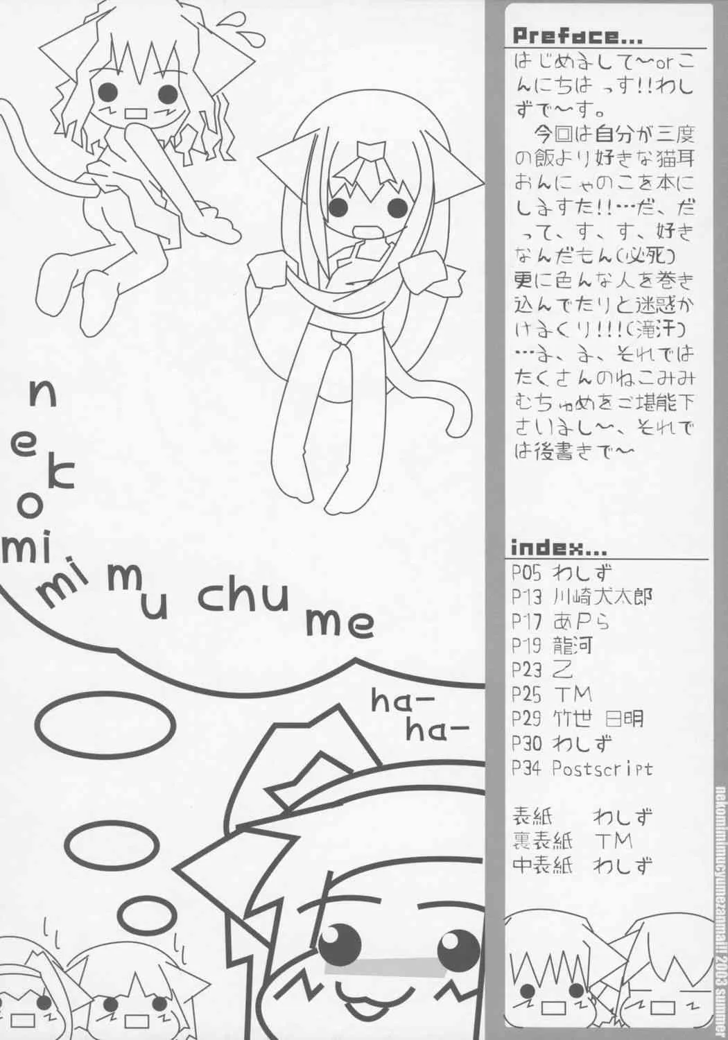 (C64) [耳屋 (よろず)] ねこみみむちゅめざんまい!!_3