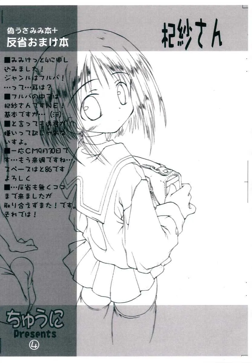 (サンクリ13) [ちゅうに (KIMちー)] 偽うさみみ本+反省おまけ本 (デ・ジ・キャラット)_4