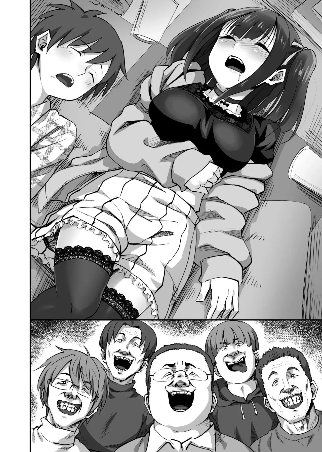 オタサーの抜け駆けカップルの彼女を飲み会で睡姦！！_7
