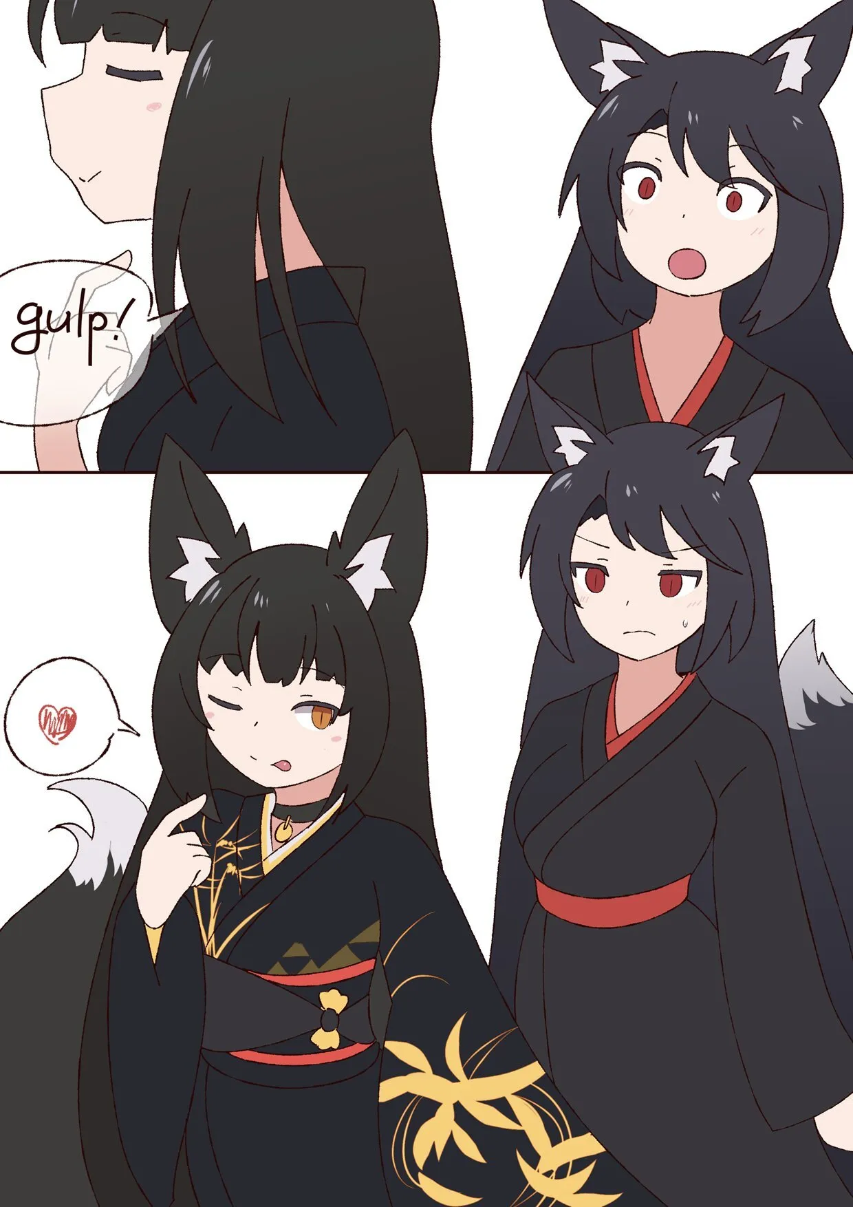 [Ao] kuro kitsune x kuro kitsune vore_3