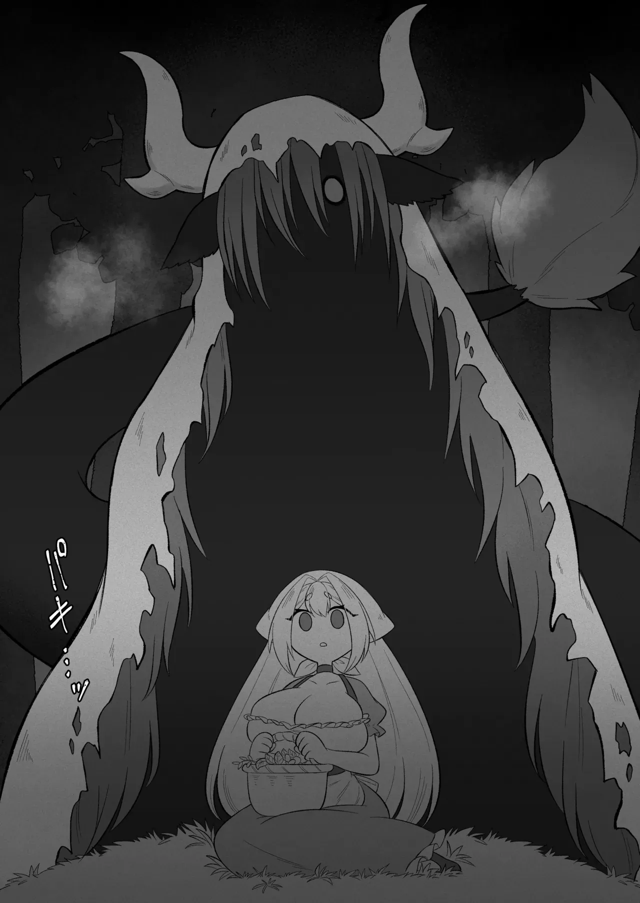 [もとの本棚(もと)] ある日森の中触手の怪物に種付け交尾される少女のお話 [DL版]_5