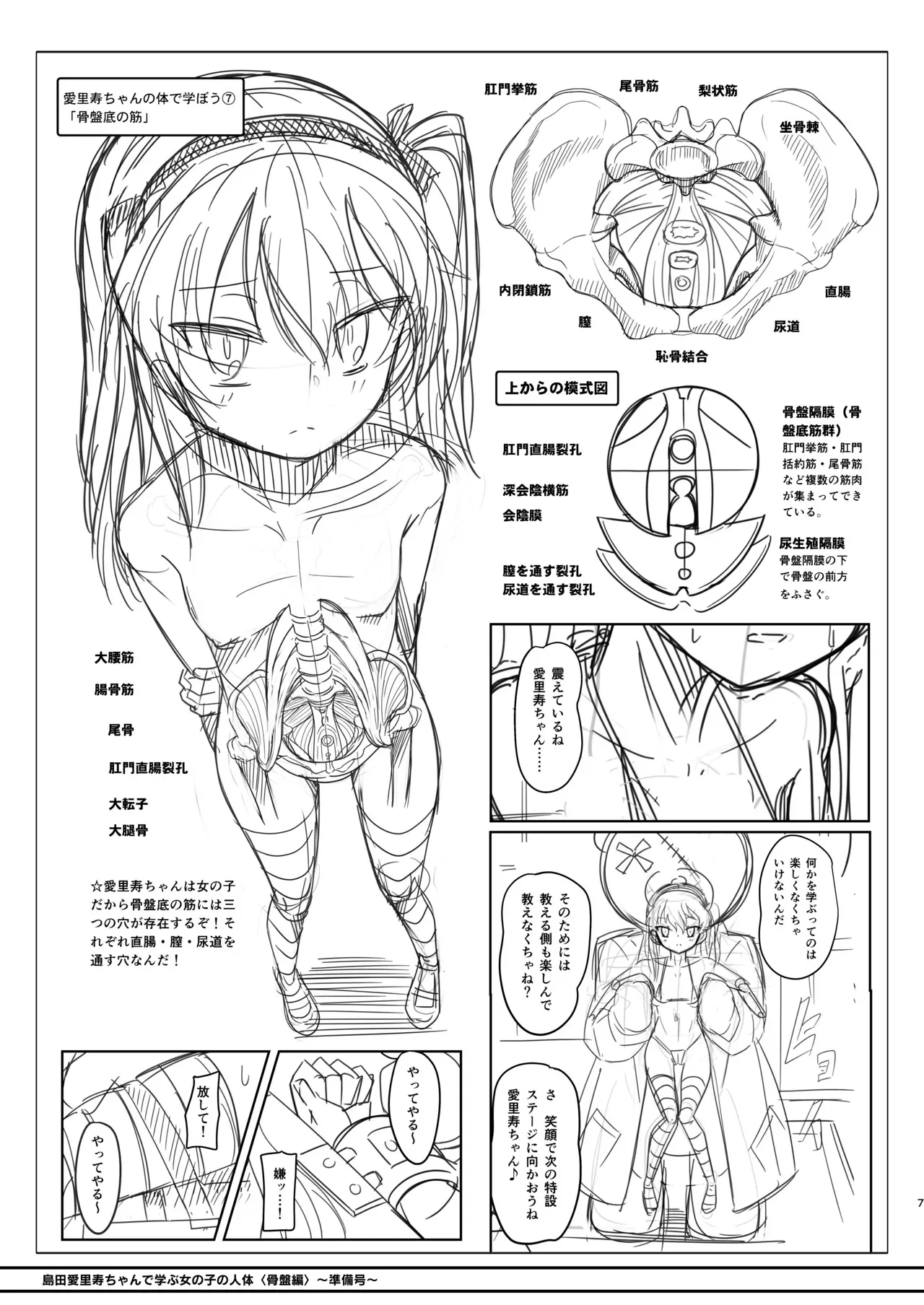 [ニャリャポンガ (世界最速のパンダ)] 島田愛里寿ちゃんで学ぶ女の子の人体〈骨盤編〉下巻［準備号］_7