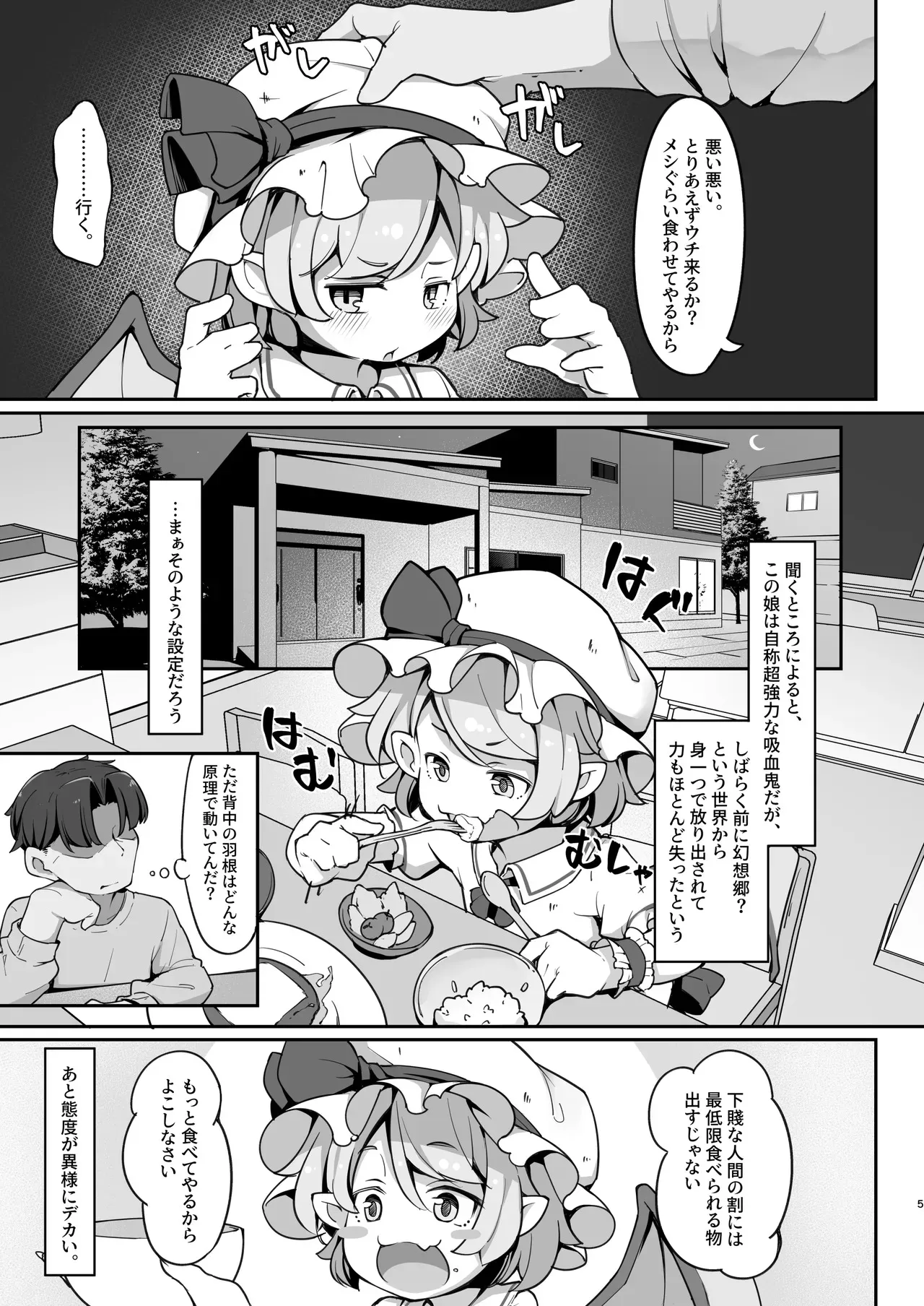 [アパラチ屋 (かぶ)] 尊大なホームレス吸血鬼はしつけられたい (東方Project)_4