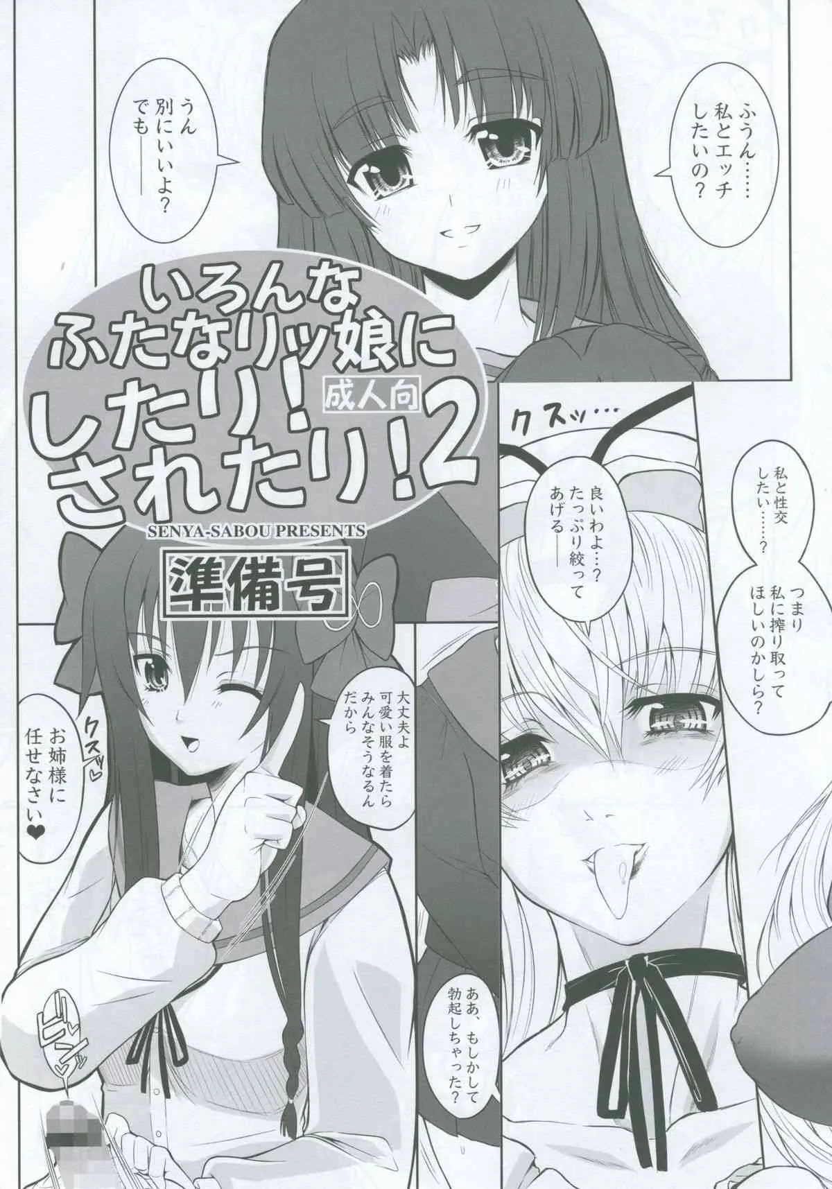 [千夜茶房 (α・アルフライラ)] いろんなふたなりッ娘にしたり! されたり!2 準備号(Various)