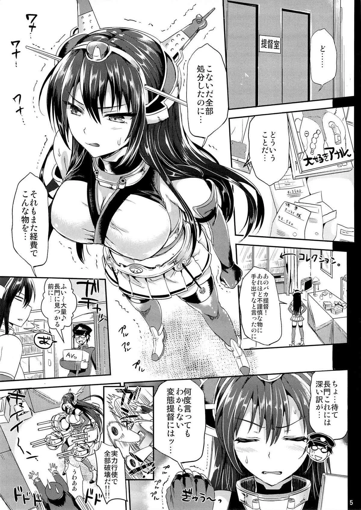 (C85) [ユリルラリカ(小島紗, Lazu)] 戦艦長門と変態提督 (艦隊これくしょん -艦これ-)_4