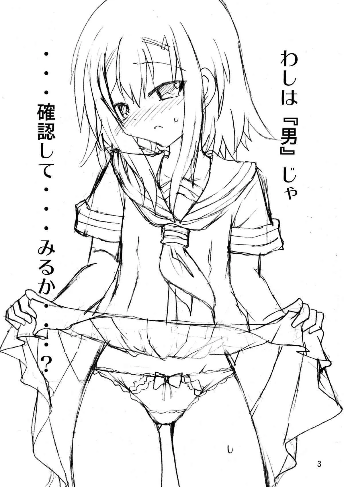 (C80) [ふなのりはうす (水兵きき)] わしは『男』じゃ・・・確認して・・・みるか・・・? (バカとテストと召喚獣)_3