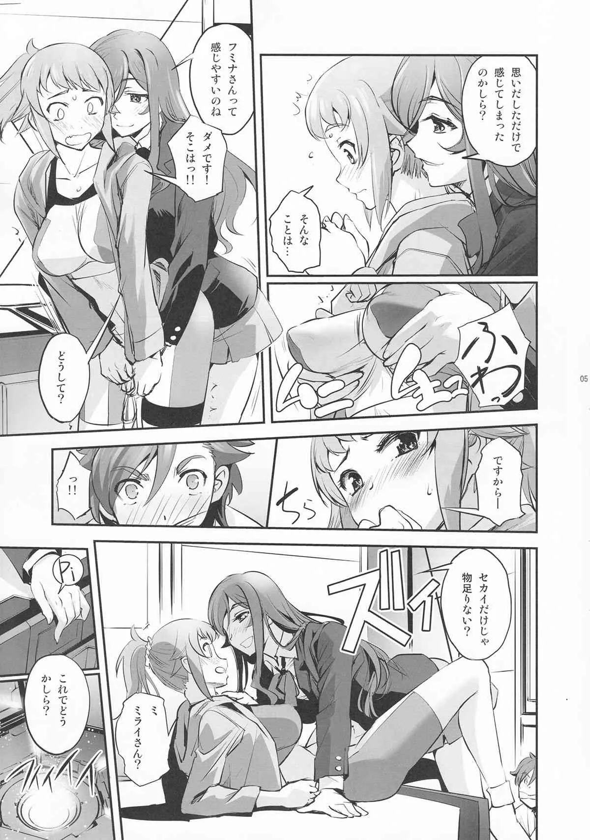 (C87) [G-Power! (SASAYUKi)] 先輩と姉と性的秘密特訓 (ガンダムビルドファイターズトライ)_5