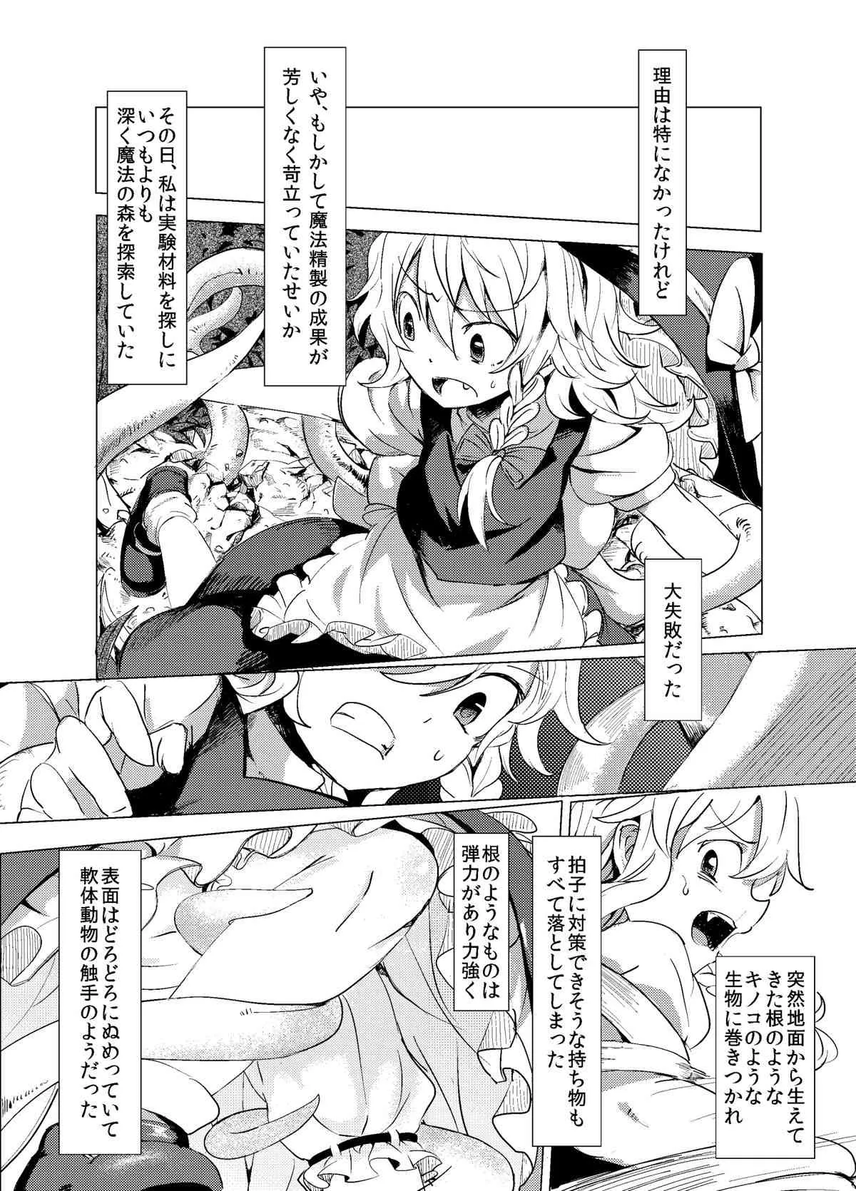 [砂亭] 魔理沙が森で触手に (東方Project)_2