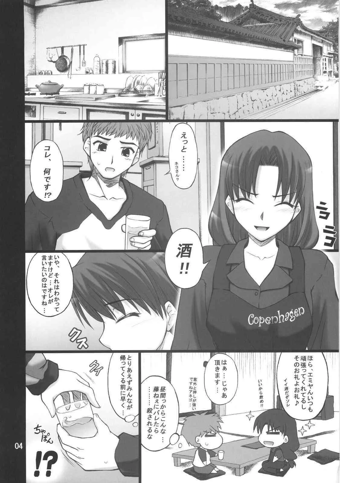 (COMIC1☆01) [ぷり桃 (ごやっち)] ネコトラ -ネコ科のお姉さんは好きですか？- (Fate/hollow ataraxia)_3