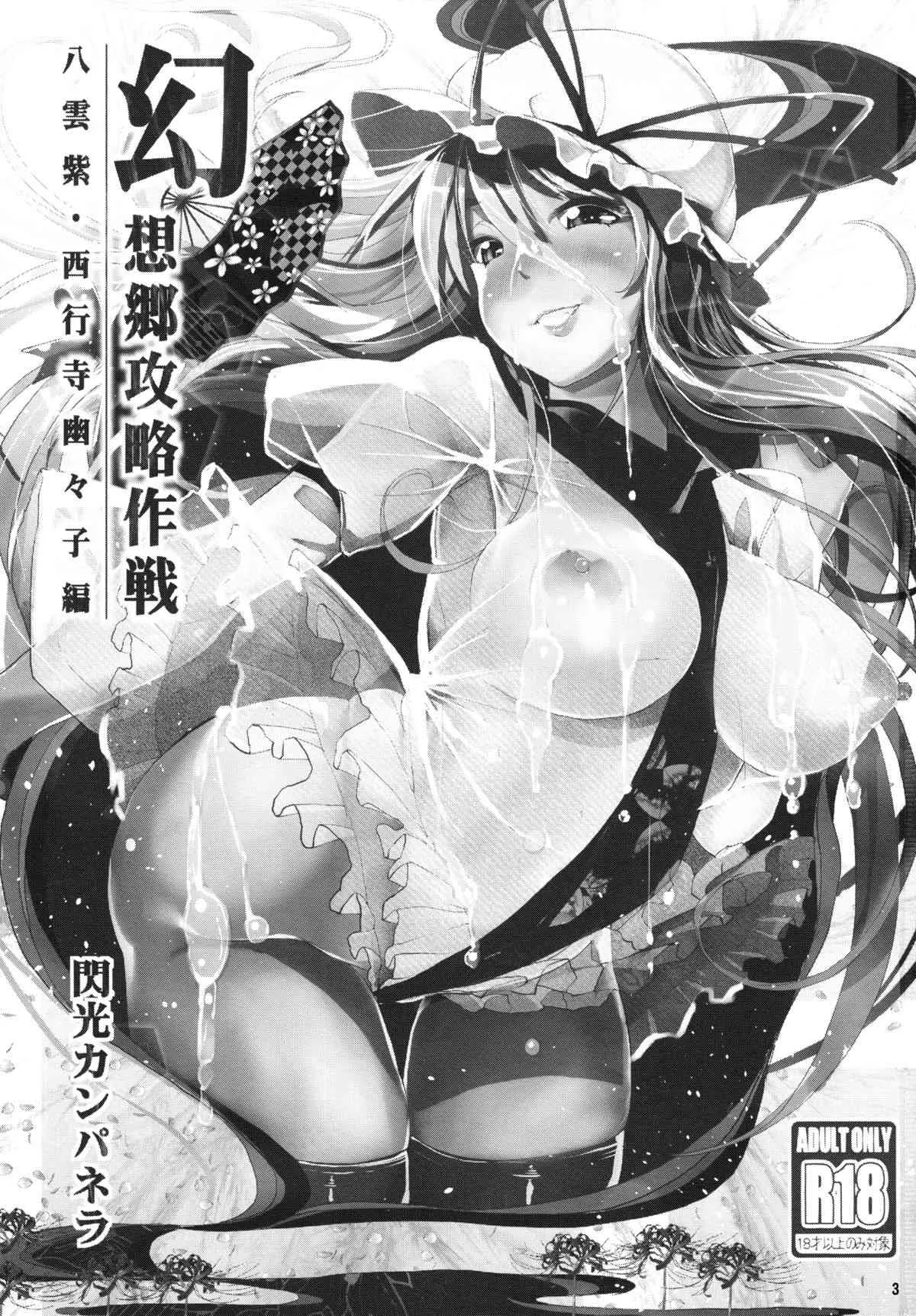 (C85) [閃光カンパネラ (春雛紫)] 幻想郷攻略作戦　八雲紫･西行寺幽々子編 (東方Project)_2