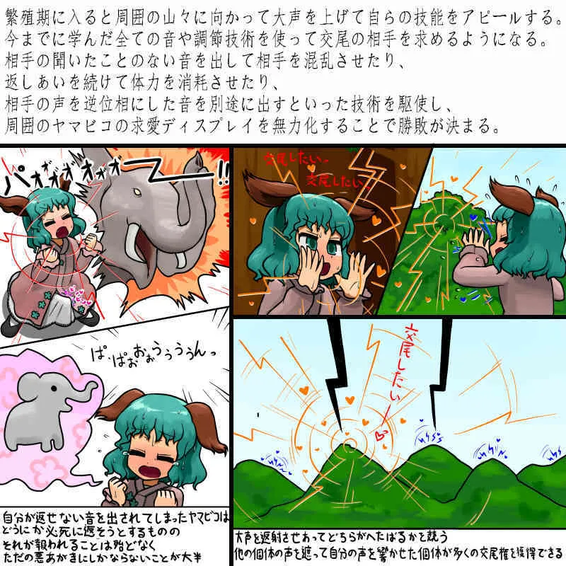 [Ninniku Batake (Ninniku)] 山彦の生殖行為　妄想漫画 (Touhou Project)