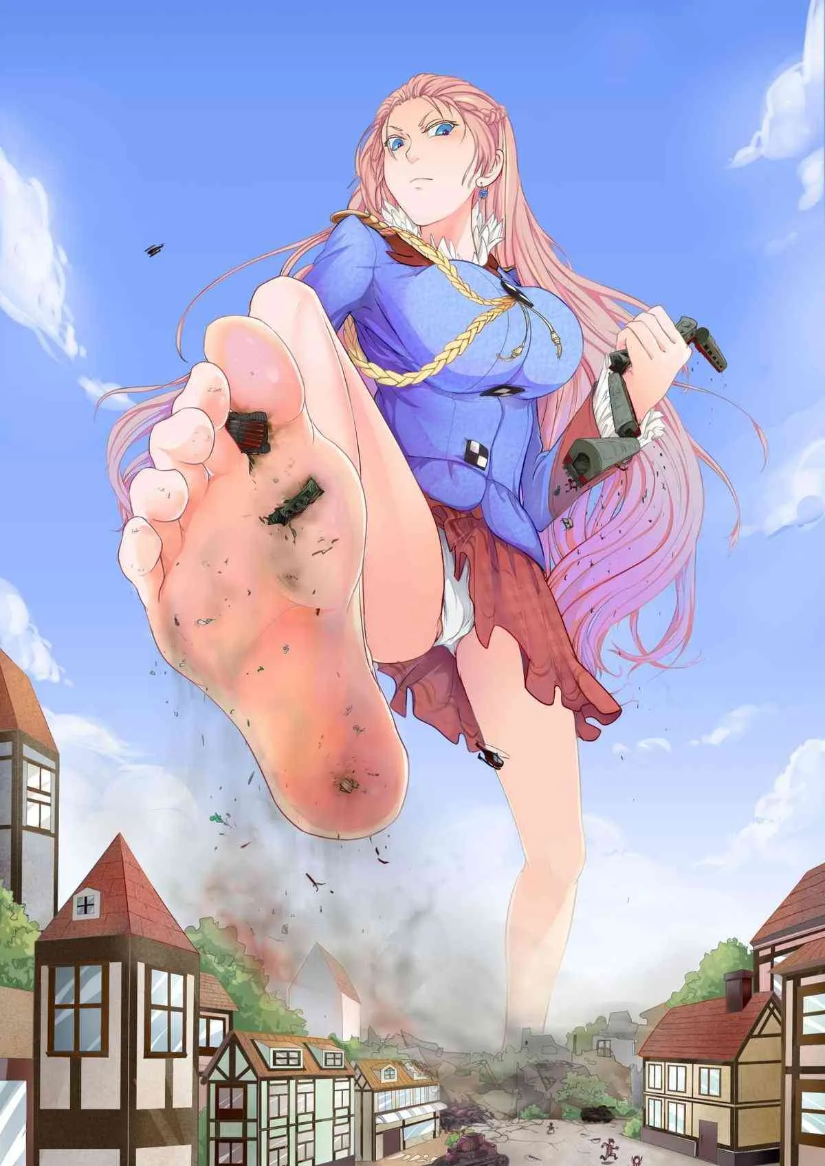 [火山の楊] 踏み潰し祭り！巨大娘 (よろず)_3